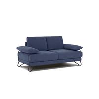SOFA LORI 2-Sitzer, blau - Blau/Schwarz, Holzwerkstoff/Textil (185/87/96cm) - Wozimo