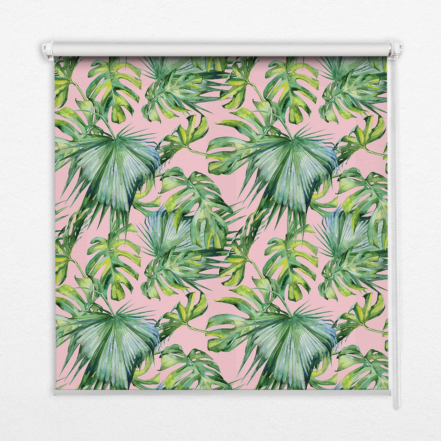 INNENROLLO - Fensterrollo - Rollo - 80x180 cm - Tropische Blattsorten - Grün, Kunststoff (80/180/0.5cm) - TULUP