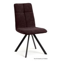 ESSZIMMERSTUHL (8er-Set) Davyd 47x92x60 Schwarz/Espresso - Dunkelbraun/Schwarz, Kunststoff (60/92/47cm) - 58aufmkessel
