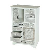 KOMMODE Weiß, Braun - Weiß/Braun, Holzwerkstoff (81/150/40cm) - MCW
