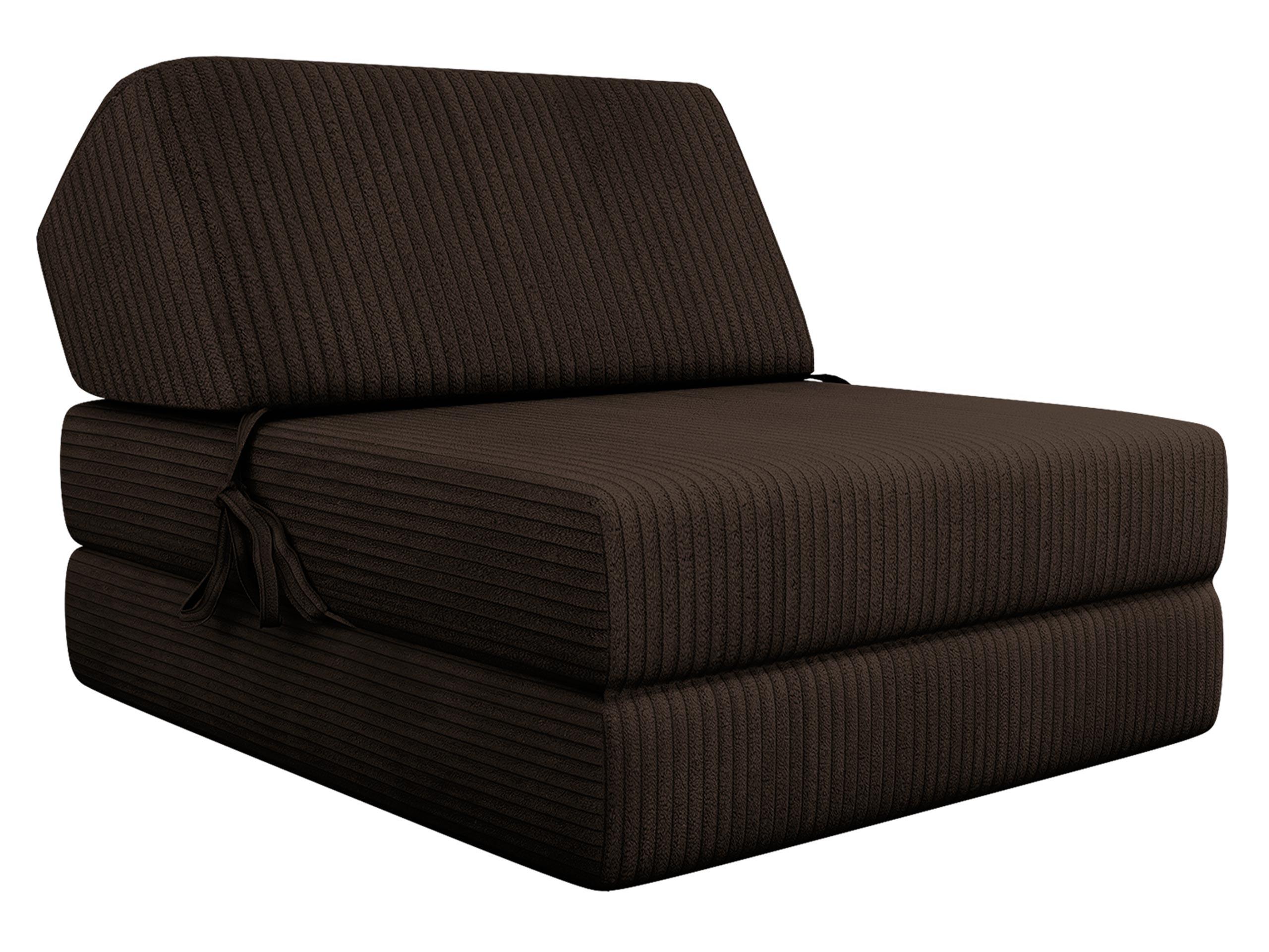 KLAPPSOFA Kevin Cord - Nussbaumfarben, Textil (73/58/90cm) - MIRJAN24