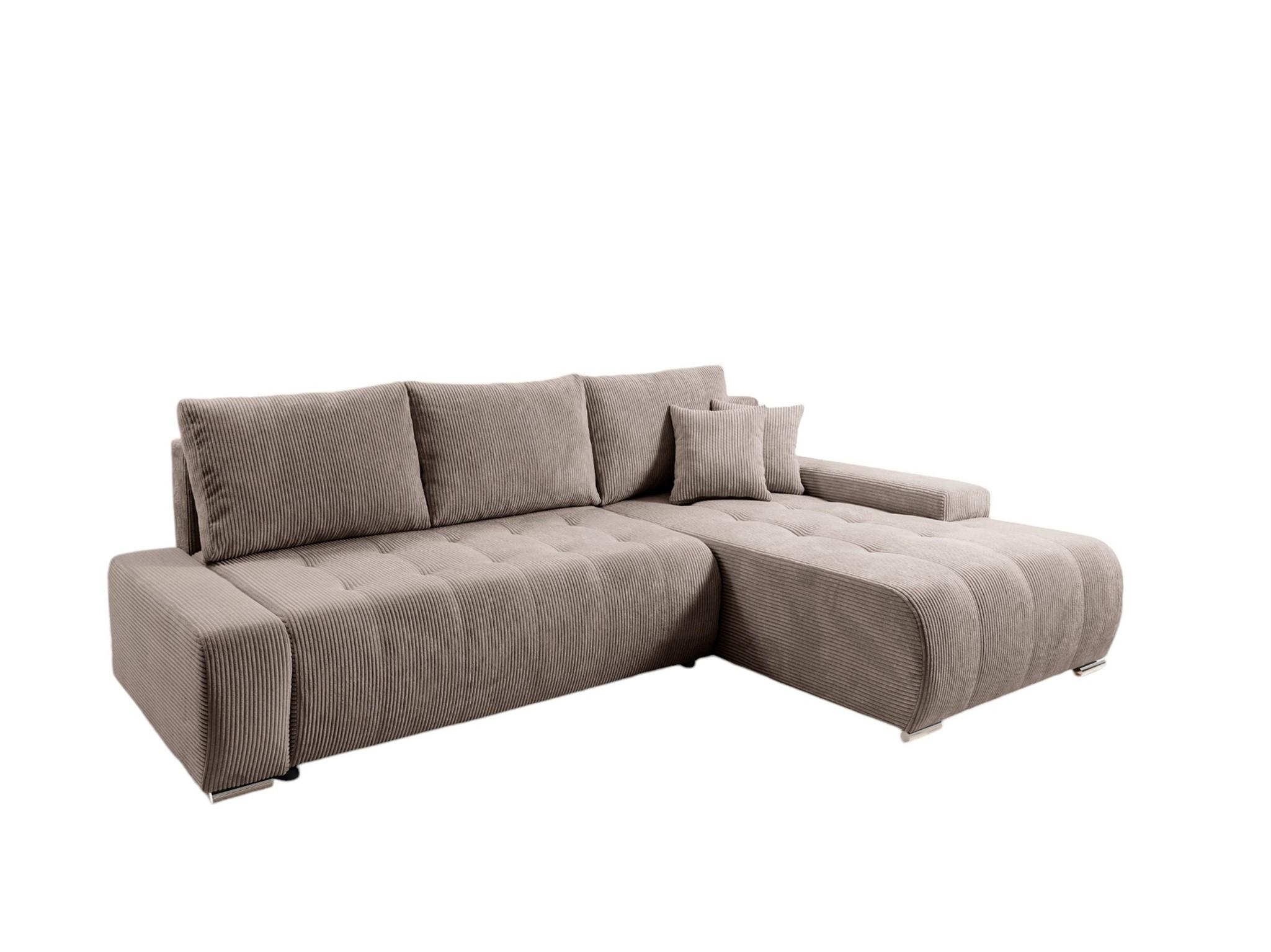 ECKSOFA Vogar In Poso - Hellbraun, Holzwerkstoff/Textil (265/185cm) - Fun Möbel