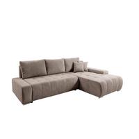 ECKSOFA Vogar In Poso - Hellbraun, Holzwerkstoff/Textil (265/185cm) - Fun Möbel