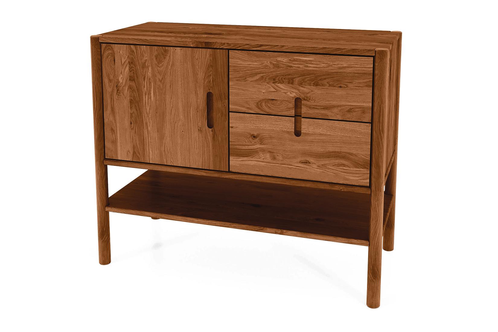 KOMMODE INA Wildeiche - Mokka, Holz (97/84/46cm) - byoak