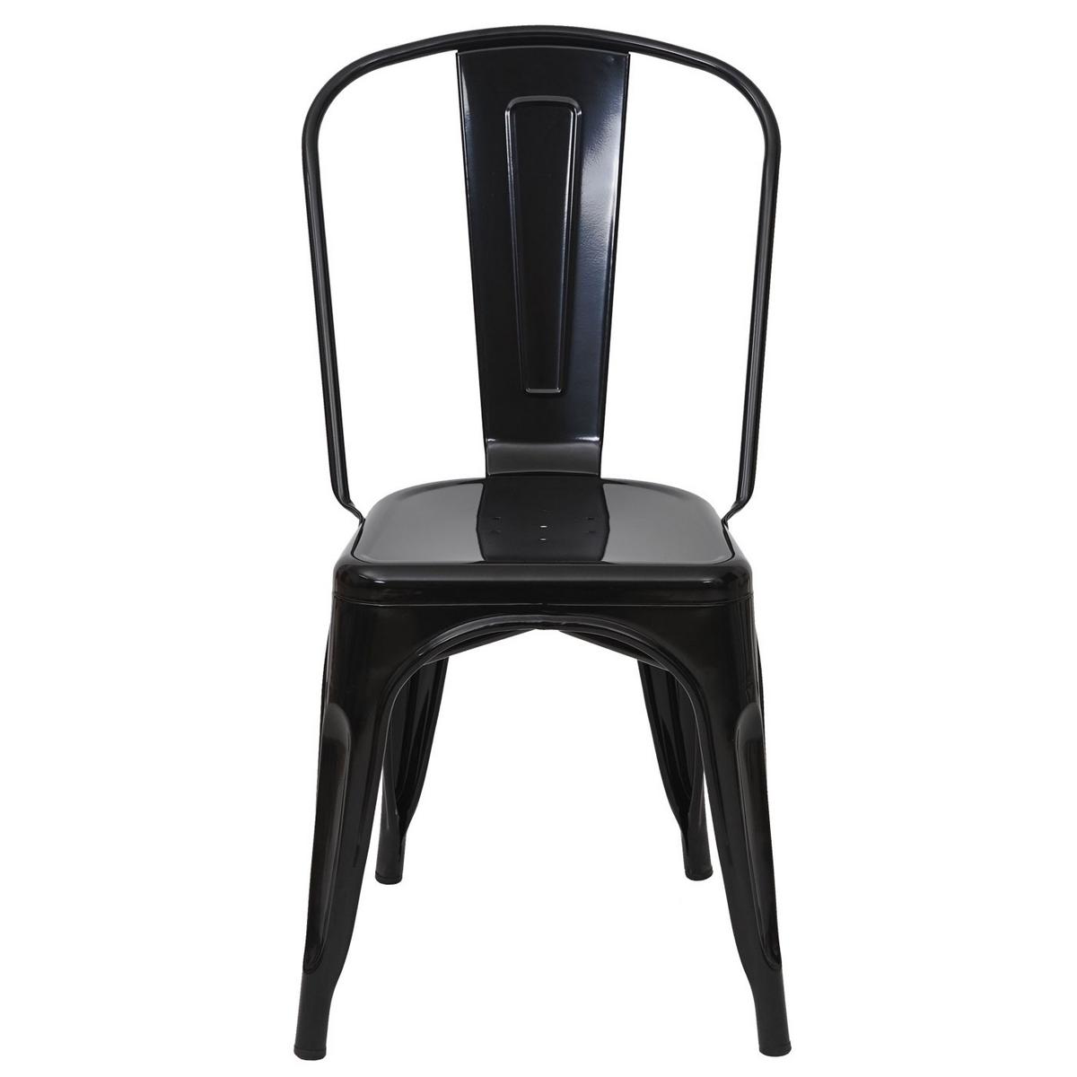 STUHL METALL Schwarz 6er-Set - Schwarz, Metall (45/87/43cm) - MCW