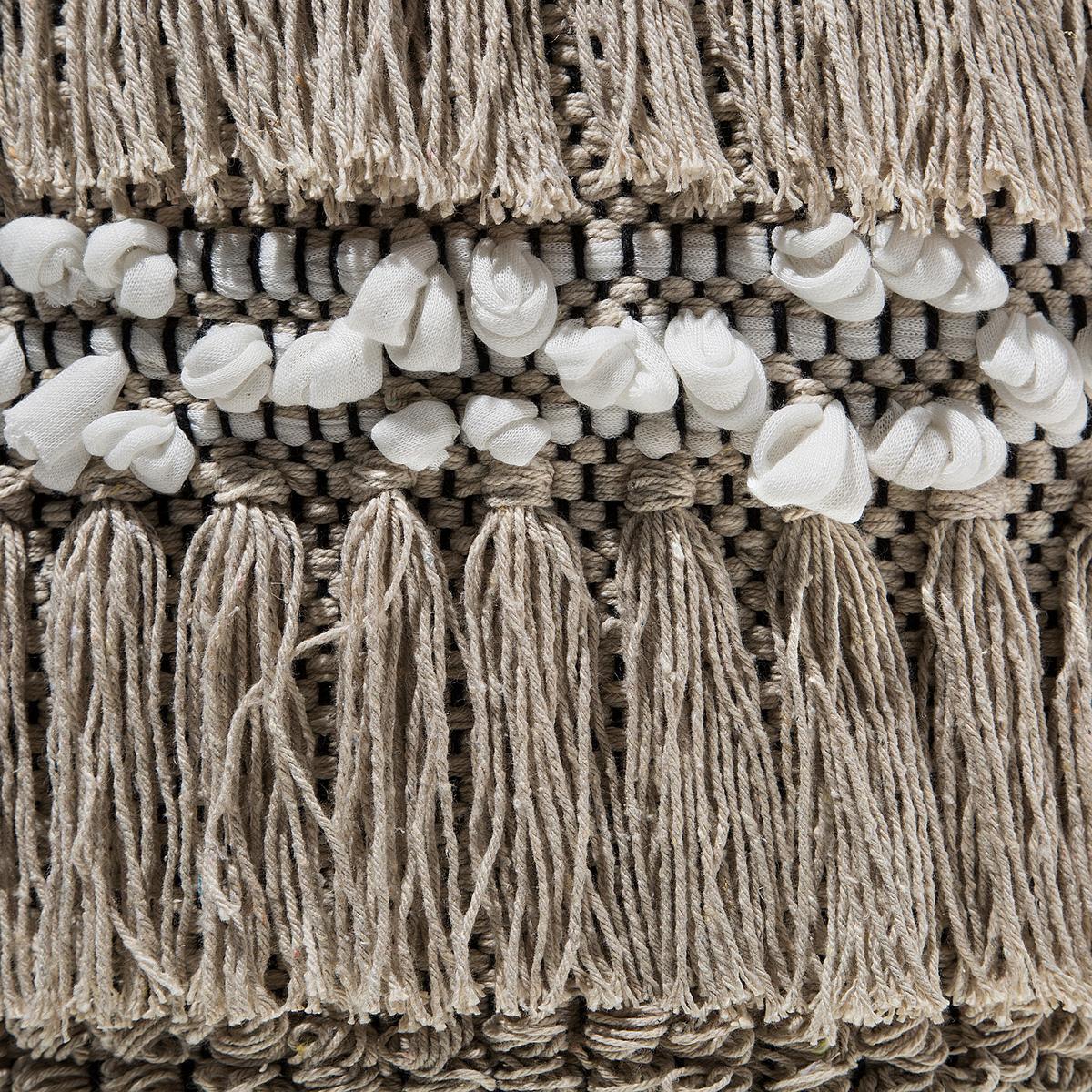 POUF Noida 44/44/43 cm - Beige, Naturmaterialien/Textil (44/43/44cm) - Beliani