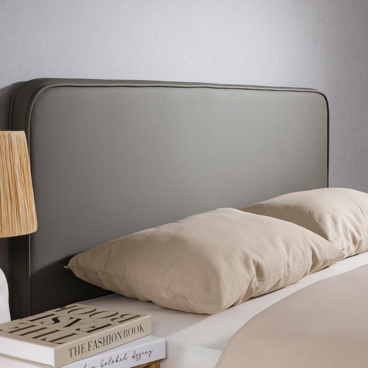 KOPFTEIL NAOFE 120x190 cm grau - Grau, Textil (120/68/6cm) - IDIMEX