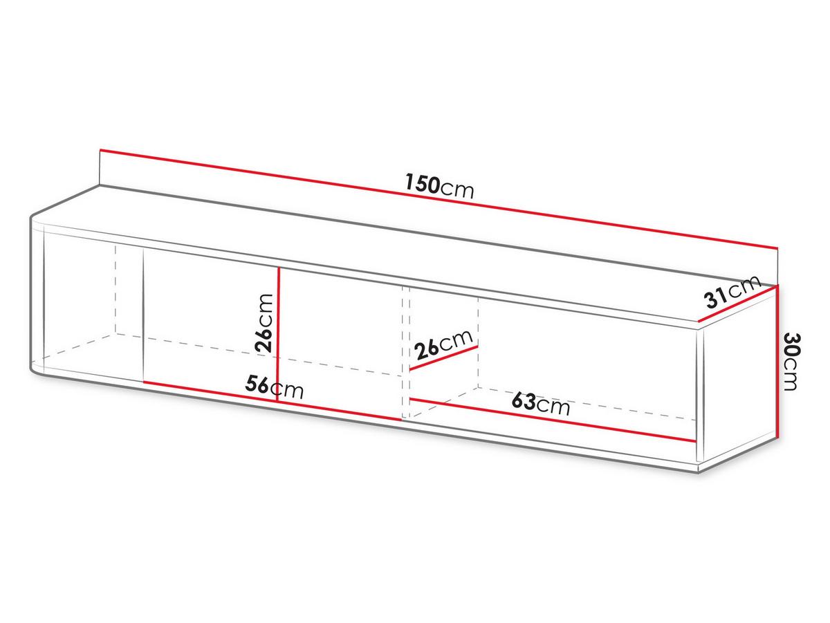 TV-LOWBOARD Philippe 150 - Nussbaumfarben/Schwarz, Holzwerkstoff (150/30/31cm) - MIRJAN24