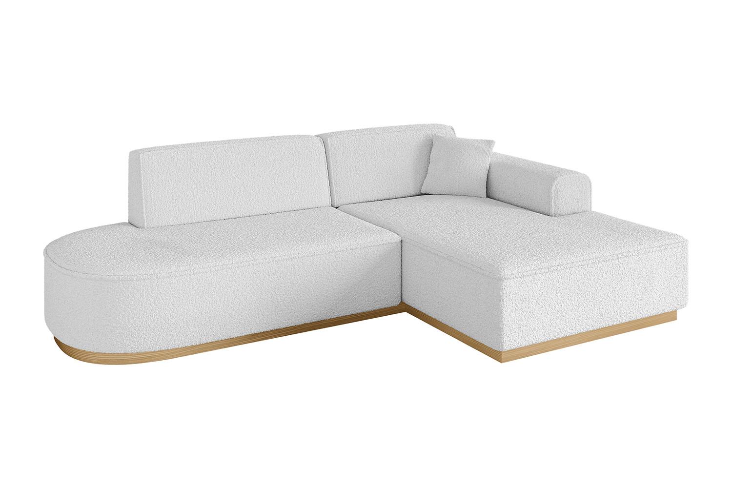 ECKSOFA Ottomane Rechts IREA-L1-v2 - 232x165x80 cm Weiß - Weiß, Holzwerkstoff/Textil (232/165cm) - ALTDECOR