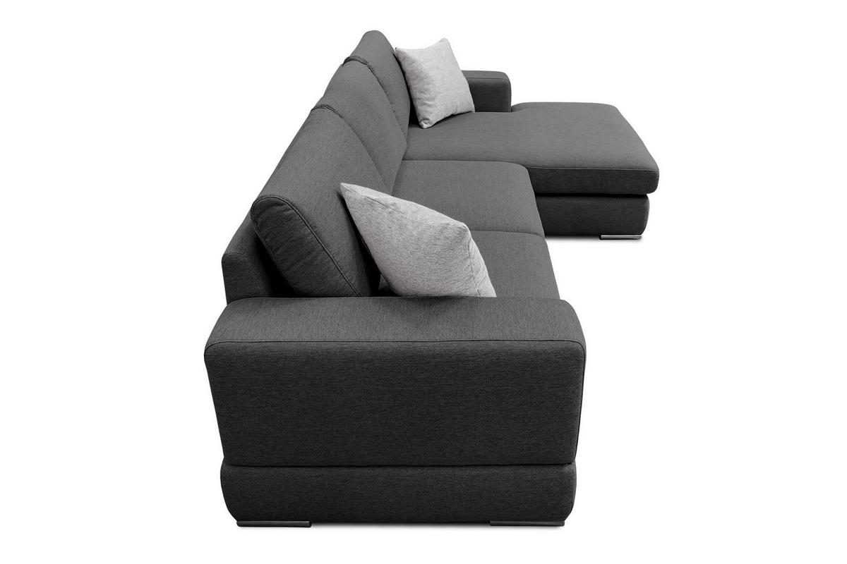 ECKSOFA OTTO 4-Sitzer, dunkelgrau - Dunkelgrau, Holzwerkstoff/Textil (279/159cm) - Wozimo
