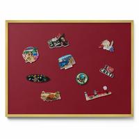 MAGNETTAFEL 80x60 cm Goldener Rahmen Burgunderrot - Rosa, Metall (80/60/0.4cm) - TULUP