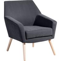 SESSEL Kachka Bezug Veloursstoff Buche natur / anthrazit - Anthrazit, Kunststoff (71/81/67cm) - 58aufmkessel