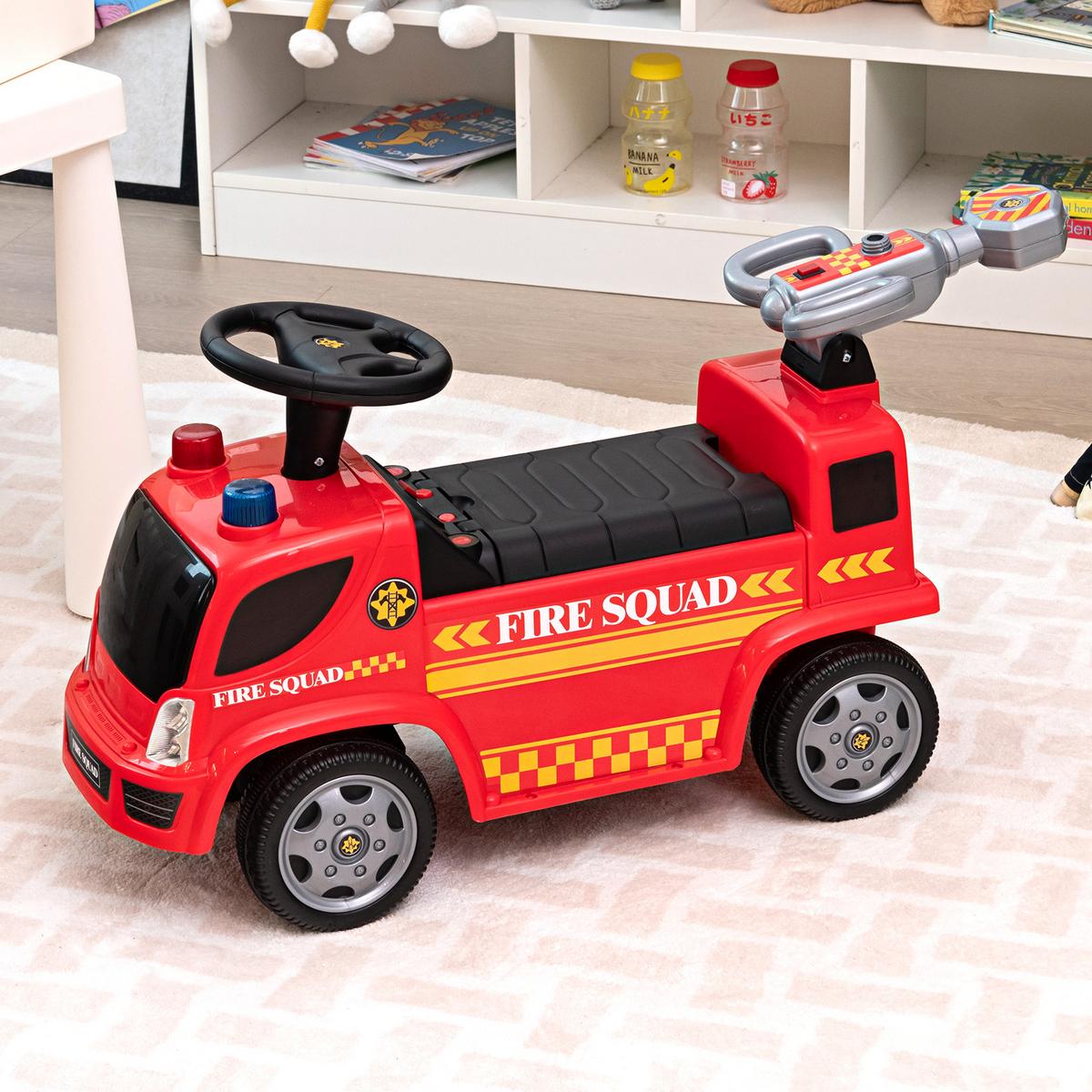 FEUERWEHRAUTO Rot - Rot, Kunststoff (82/45/28cm) - COSTWAY