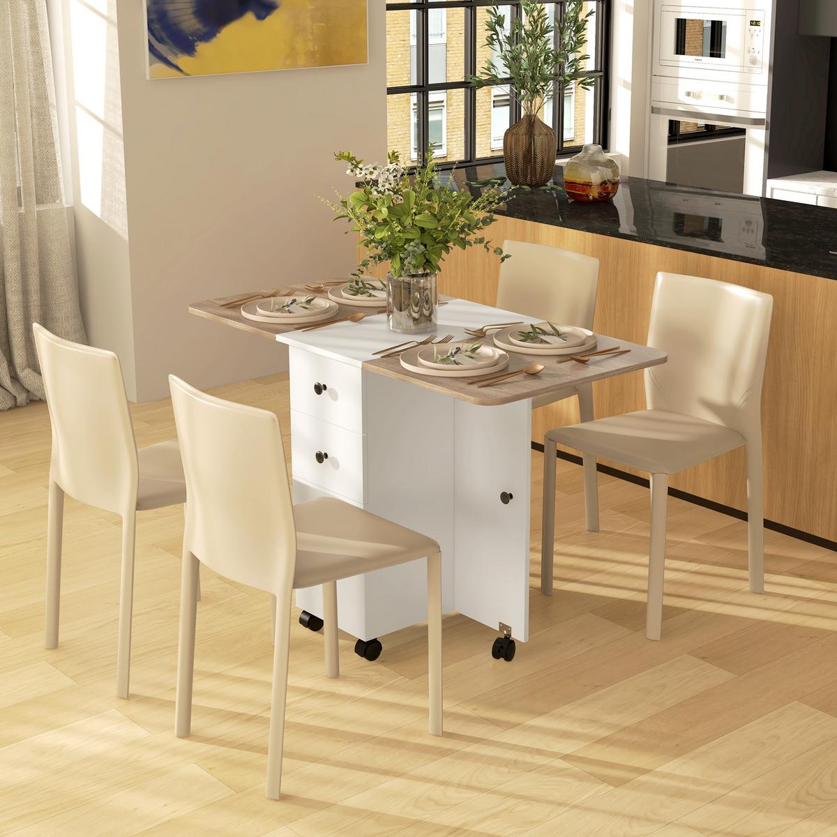 ESSTISCH Vyros 120/60/76.5 cm - Weiß, Holz (120/60/76.5cm) - ZMH