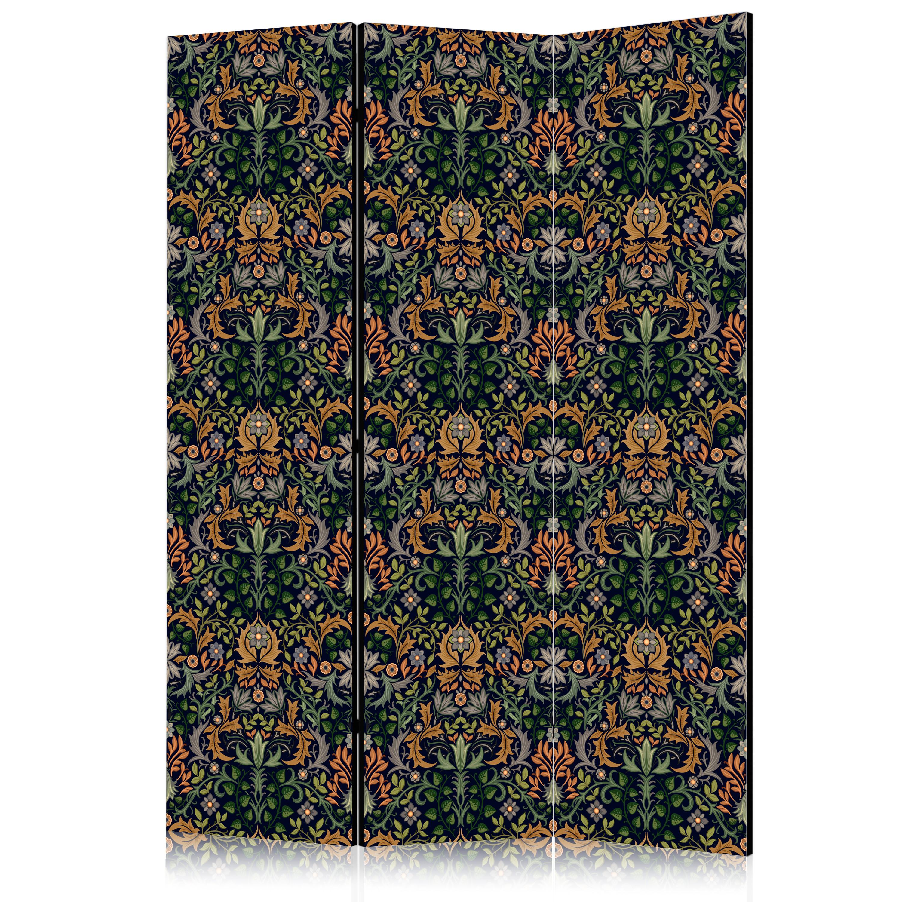 PARAVENT Einseitig Bedruckter 3-tlg 135x172 cm Ornamente im Viktorianischen - Multicolor, Holz/Textil (135/172/3cm) - Muralo