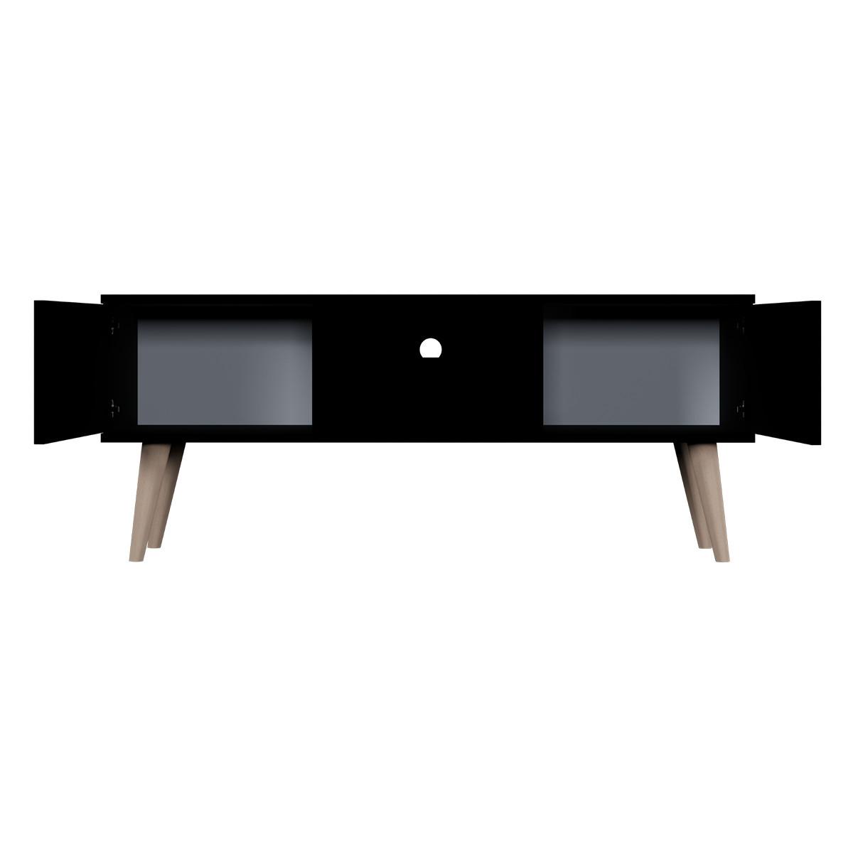 TV-MÖBEL Toronto Schwarz - Schwarz, Holzwerkstoff (120/35/55cm) - Petits-meubles