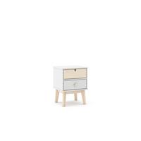 NACHTTISCH Estefania Weiß 40/35/53 cm - Weiß, Holz (35/53/40cm) - Calicosy