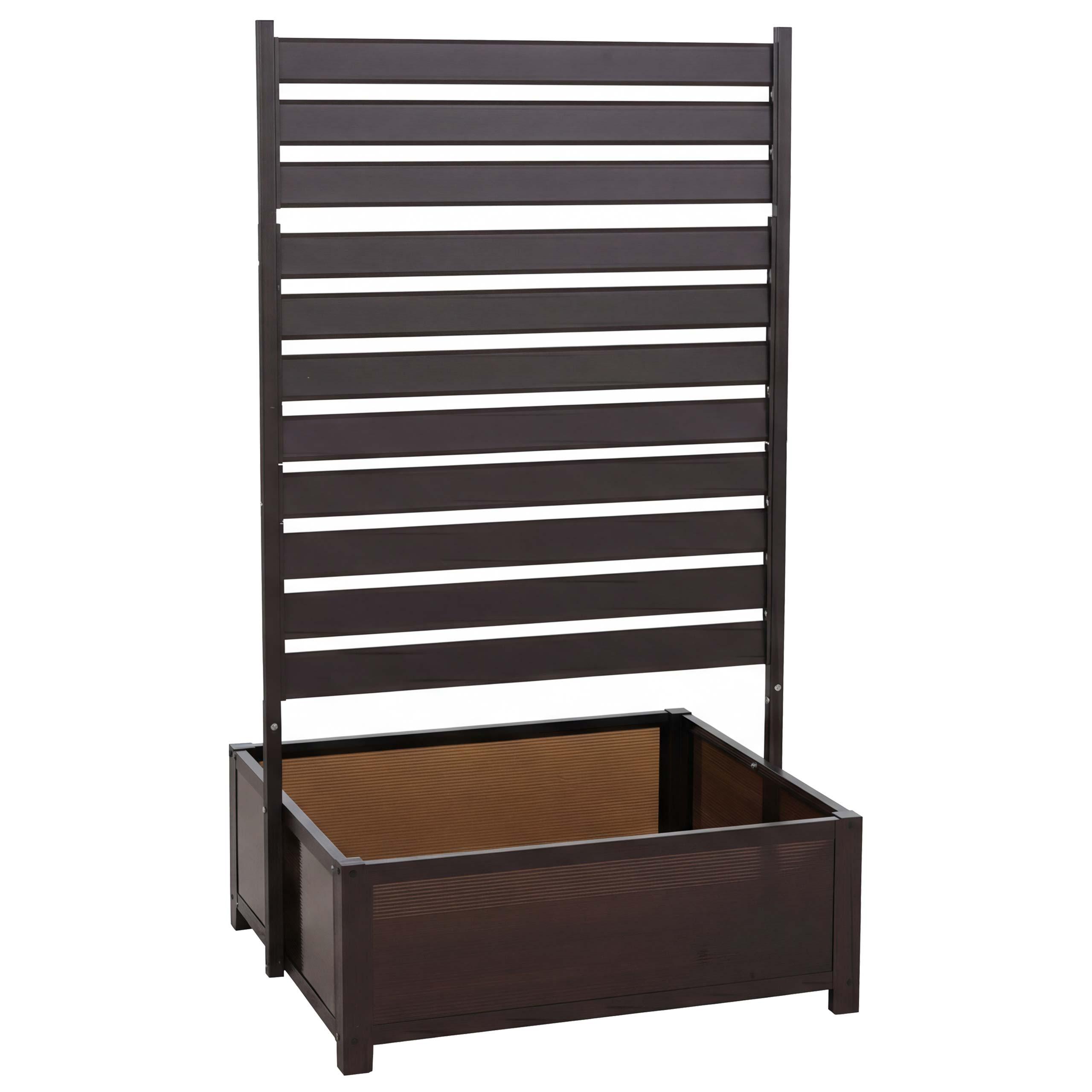 BEET MIT RANKGITTER Dunkelbraun - Dunkelbraun, Metall (90/158/75cm) - MCW