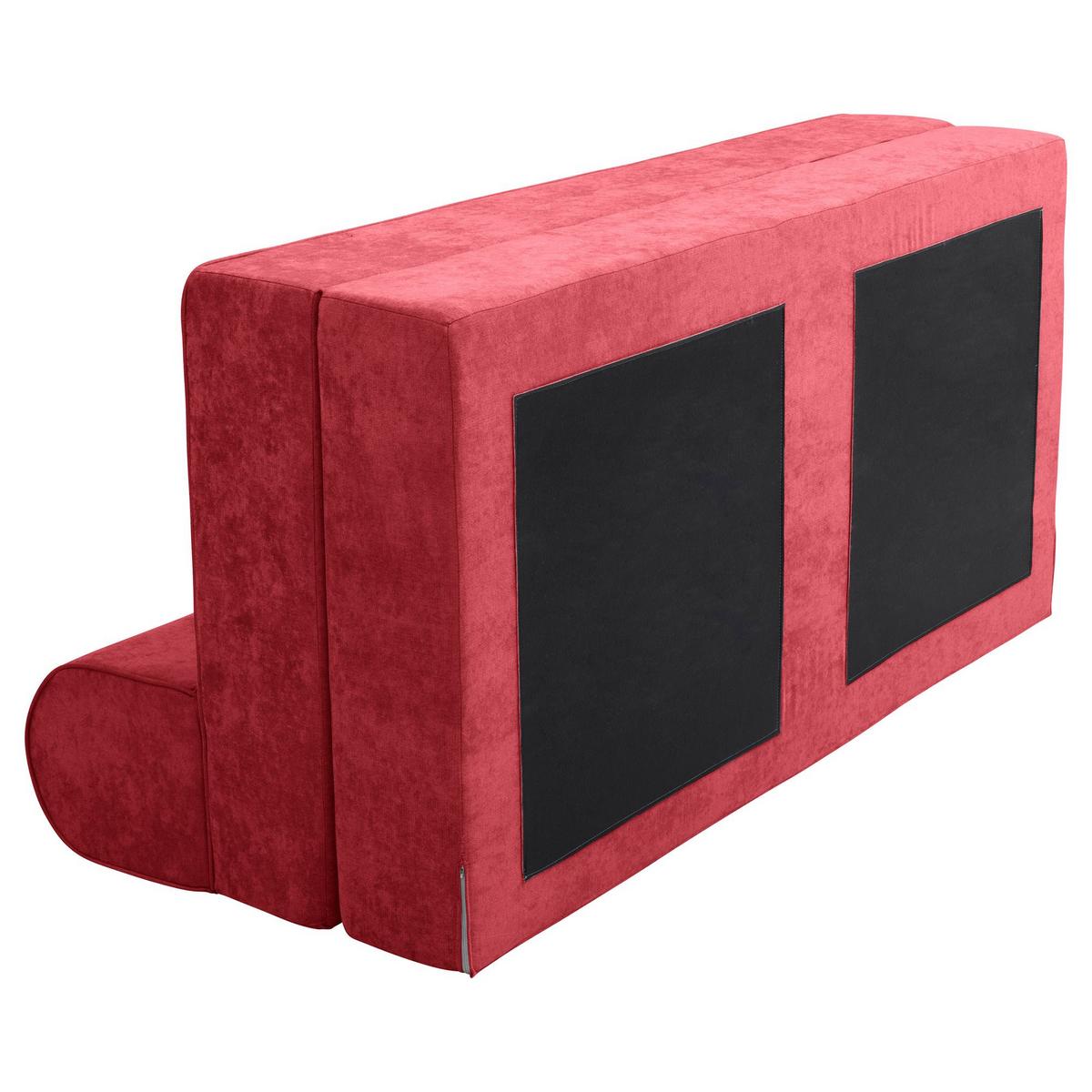 FALTSOFA Katusha Flachgewebe rot - Rot, Kunststoff (80/71/160cm) - 58aufmkessel
