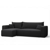 ECKSOFA Luna Mit Schlaffunktion - Dunkelgrau, Holzwerkstoff/Textil (248/145cm) - Fun Möbel