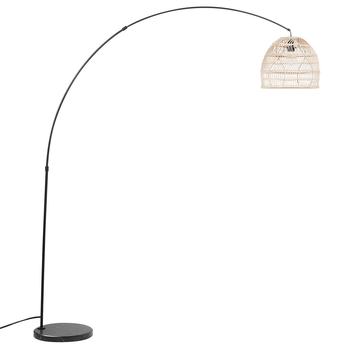 STEHLAMPE Guaviare 130/33/195 cm - Beige, Naturmaterialien (130/33/195cm) - Beliani