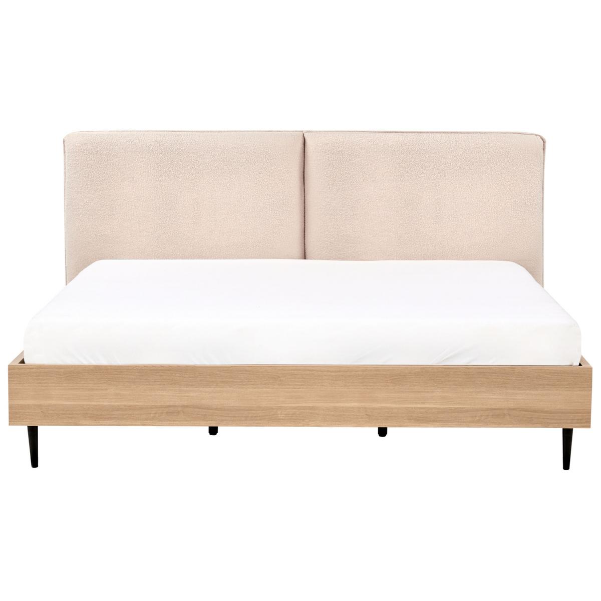 BETT mit Lattenrost 180x200 cm Beige Limanton - Beige, Textil (180/200cm) - Beliani