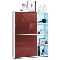HIGHBOARD Cuba Türen in Bordeaux Hochglanz - Bordeaux, Holzwerkstoff (79/105.5/35.5cm) - Vladon