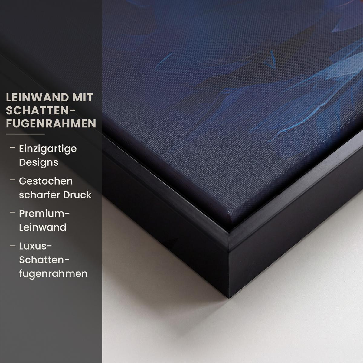 LEINWAND Bilder mit Rahmen - Weihnachtsbaum - Weihnachten - Abstrakt - Farbenfroh - 60x40 - Multicolor, Textil (60/40cm) - MuchoWow