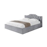 POLSTERBETT mit Bettkasten und Lattenrost, Bett mit Matratze H3/H4 - FALIO-V1 120x200 Hellgrau - Hellgrau, Holzwerkstoff/Textil (120/200cm) - ALTDECOR