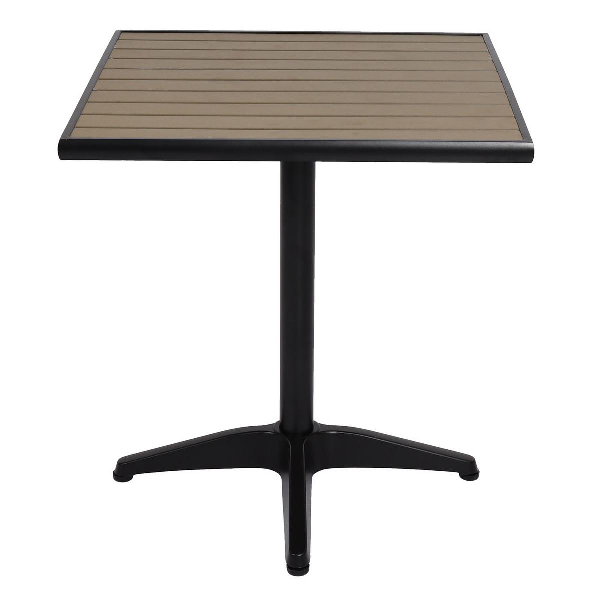 GARTENTISCH Schwarz, Grau - Schwarz/Grau, Metall (70/70/74cm) - MCW