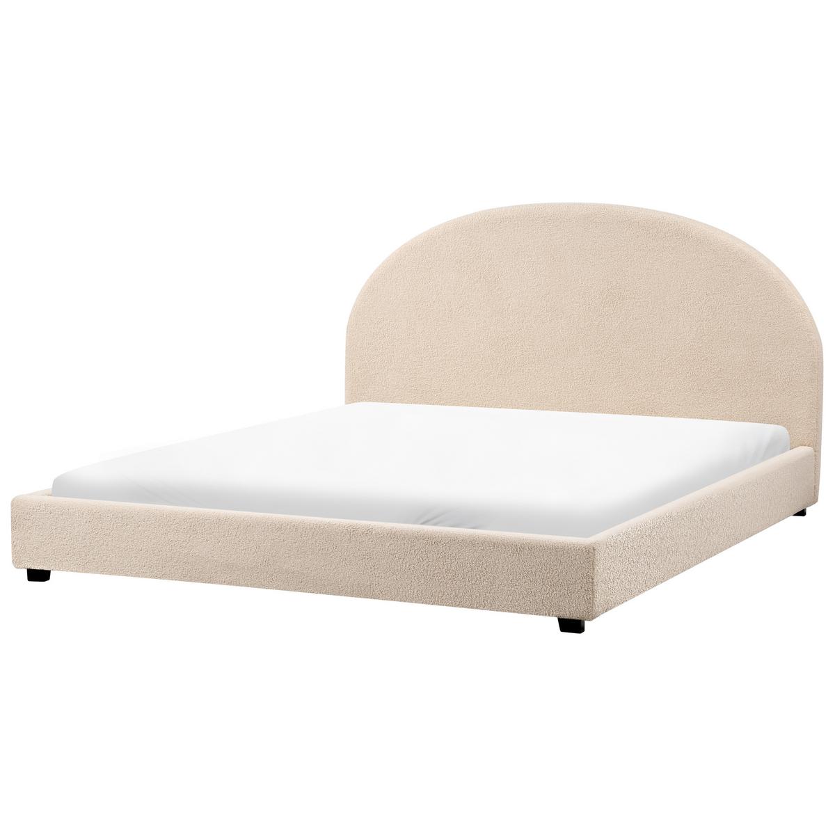 BETT mit Lattenrost 180/200 cm Beige Vaucluse - Beige, Textil (180/200cm) - Beliani