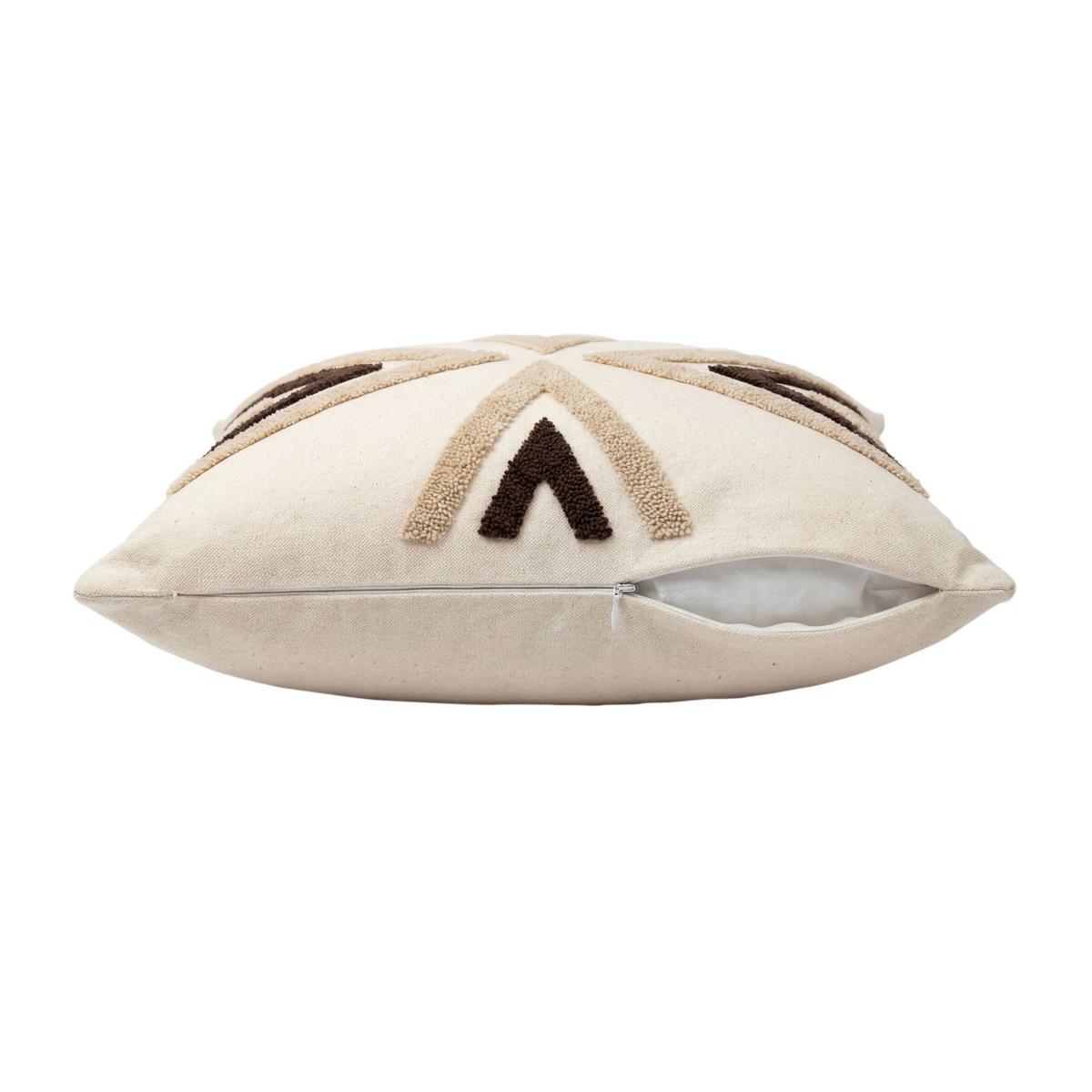 DEKOKISSEN Nordic Arrow Beige 45x45 cm mit Füllung - Beige/Multicolor, Textil (45/45cm) - Deco-Raum