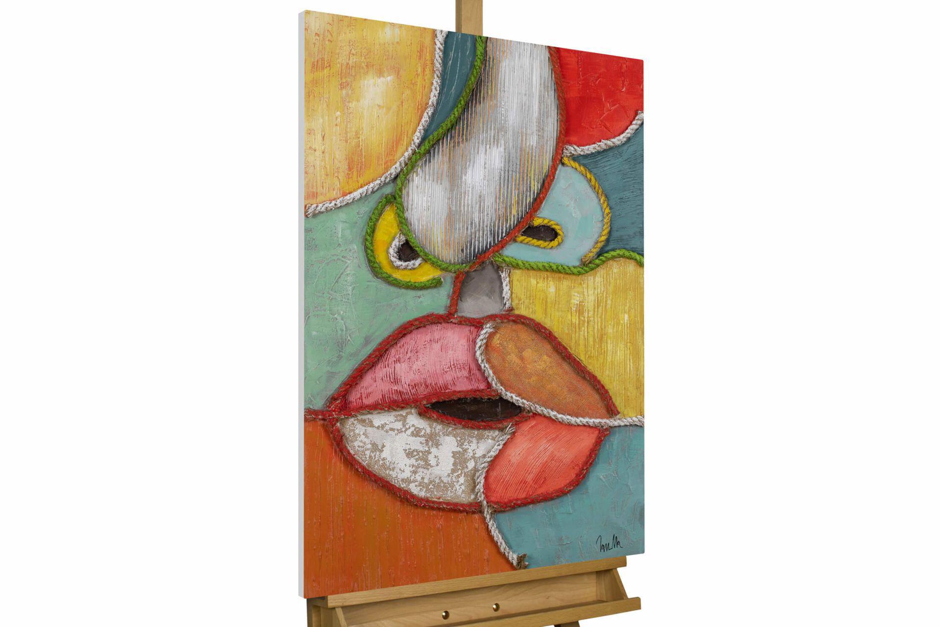 ACRYLBILD HANDGEMALT 60/90 cm - Multicolor, Holz/Textil (60/90cm) - KUNSTLOFT