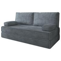 BETTSOFA SILAR aus Schaumstoff Kordstoff Grau Schlaffunktion - Grau, Textil (170/86/80cm) - MASSENO