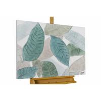 ACRYLBILD HANDGEMALT 100/75 cm - Grau/Grün, Holz/Textil (100/75cm) - KUNSTLOFT