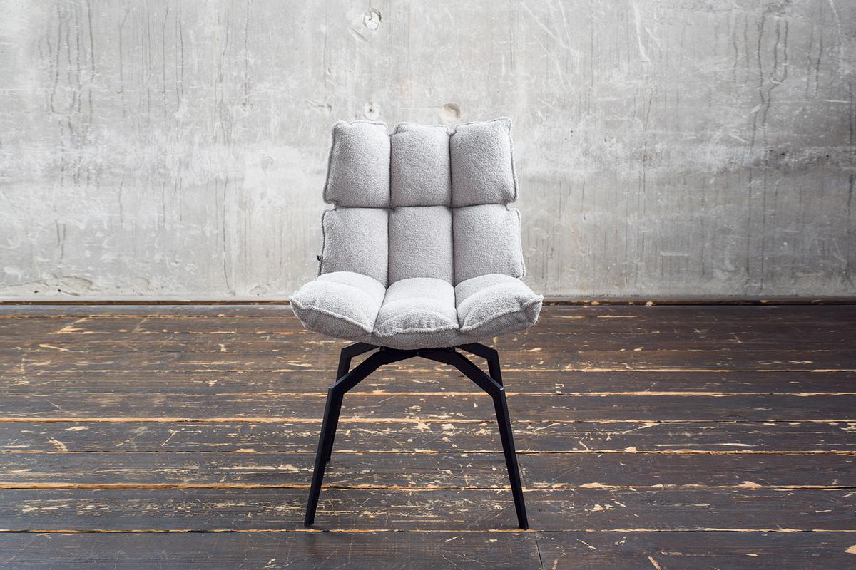 ESSZIMMERSTUHL BARO Grau Webstoff Drehbar (360°) (1er-Set) - Grau, Kunststoff/Textil (54/86/65cm) - KAWOLA