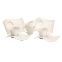 CAPPUCCINO-SET NewWave weiß 250 ml 4er Set - Weiß, Keramik (0.25L) - Villeroy & Boch