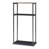 KAMINHOLZREGAL Turku - Schwarz, Metall (60/112/30cm) - [en.casa]