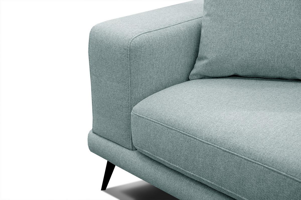 SOFA MEDIOLANE 2,5-Sitzer, mint - Mintgrün, Holzwerkstoff/Textil (203/87/96cm) - Wozimo