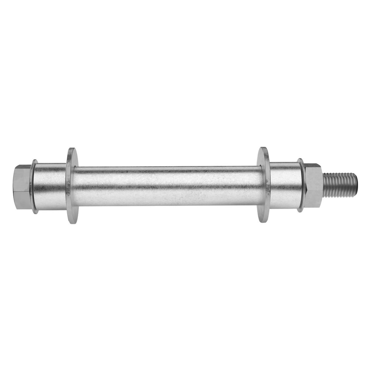 SCHUBKARRENRAD 2er Set mit Achse - Schwarz, Metall (8/35/35cm) - ECD-Germany