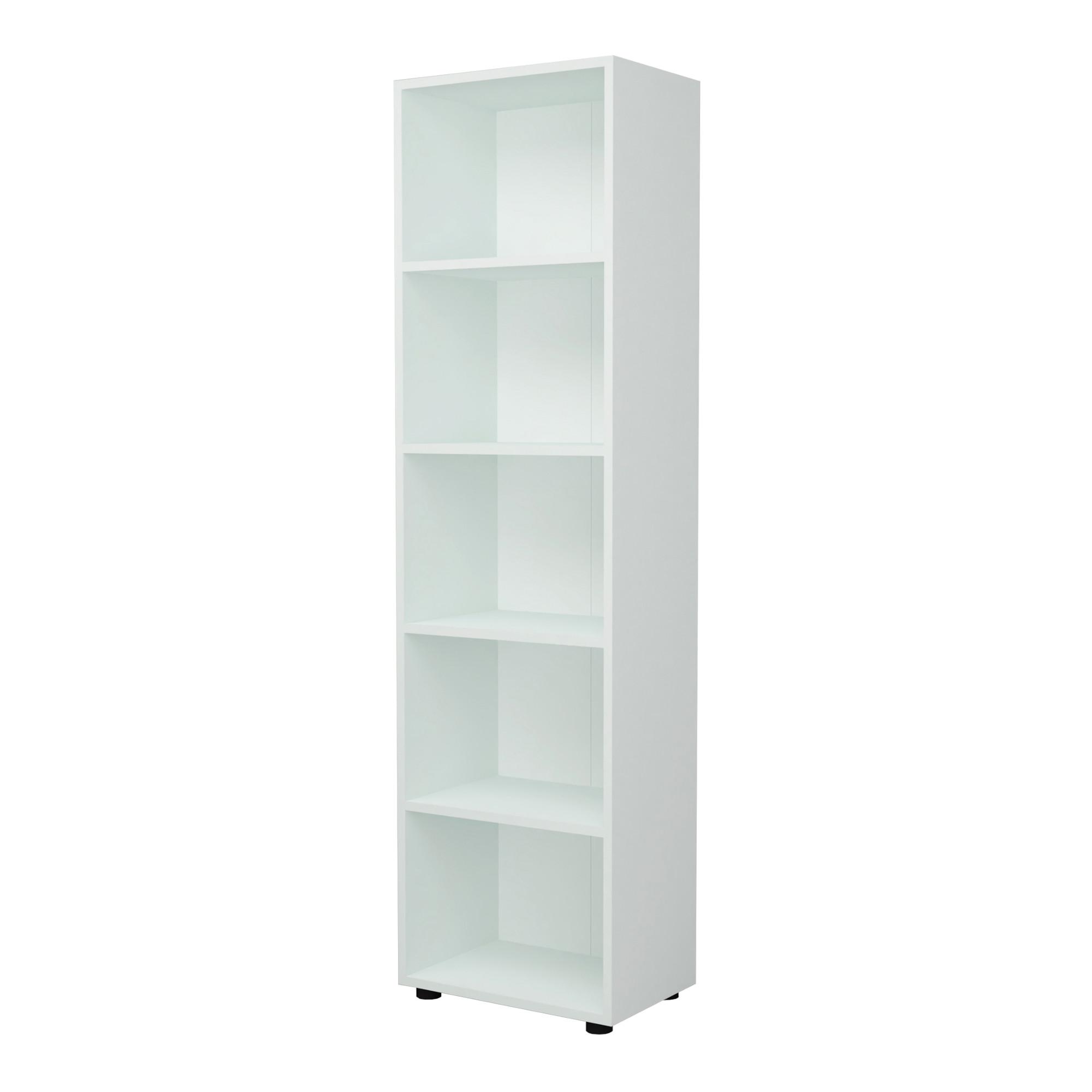 BÜCHERREGAL Vara - Weiß, Holzwerkstoff (49/178/30cm) - [en.casa]