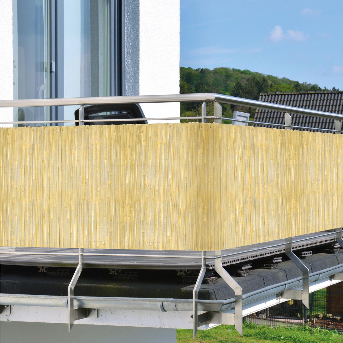 SICHTSCHUTZZAUN SolVision B33 140/600 cm Bambus Hell - Naturfarben, Naturmaterialien (600/140cm) - Sol Royal