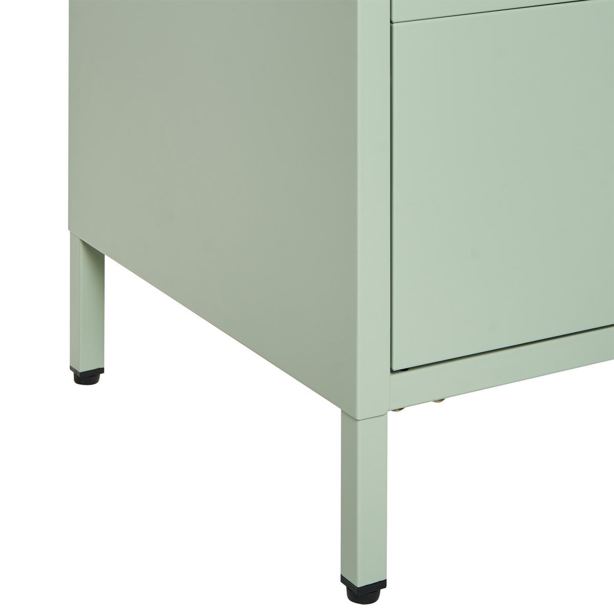 NACHTTISCH mit 2 Schubladen Metall Mintgrün Kylea - Mintgrün, Metall (40/43/55cm) - Beliani