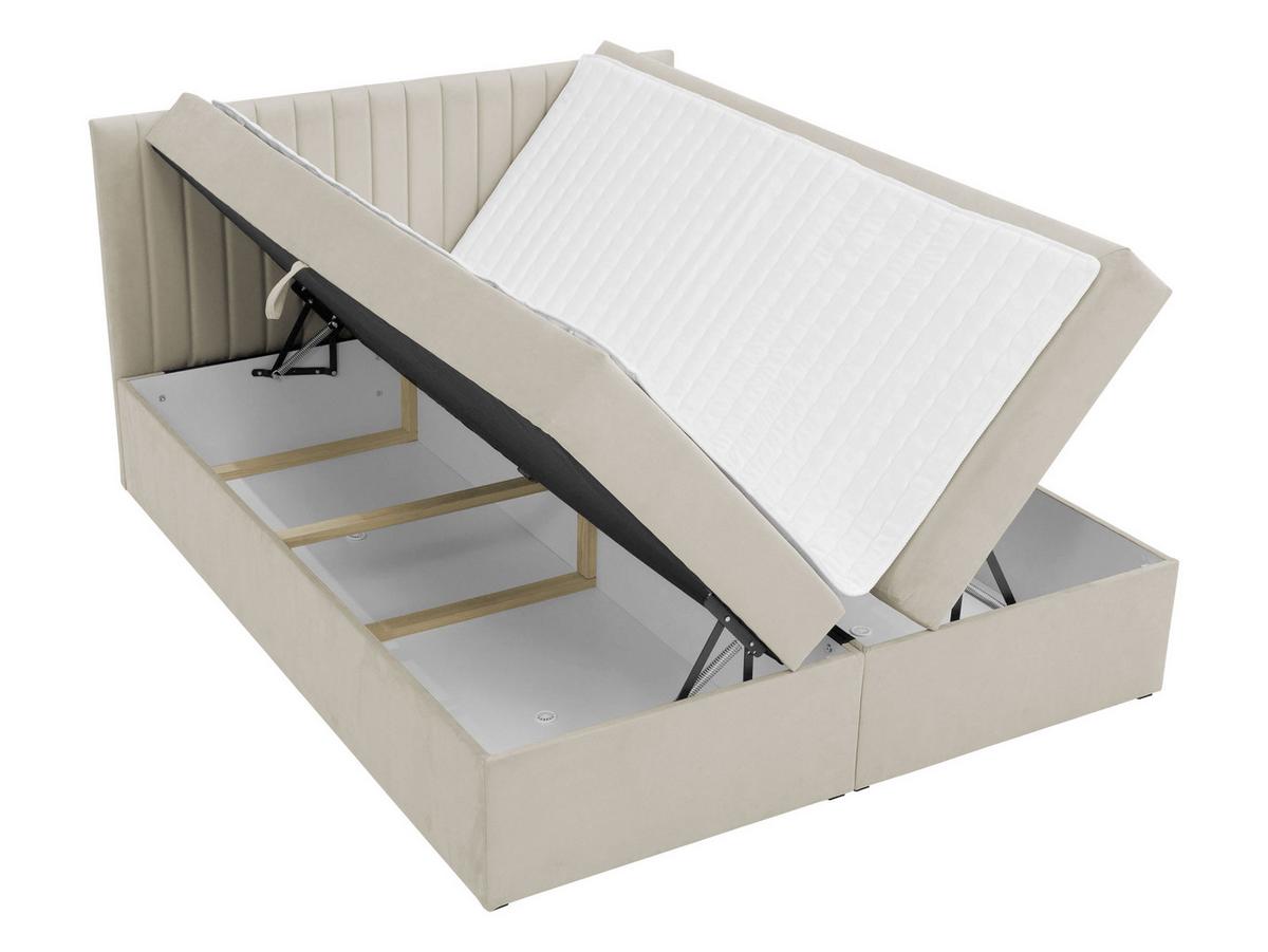 BOXBETT Tirulo - H3 - Dunkelgrau/Schwarz, Holzwerkstoff/Kunststoff (160/200cm) - MIRJAN24