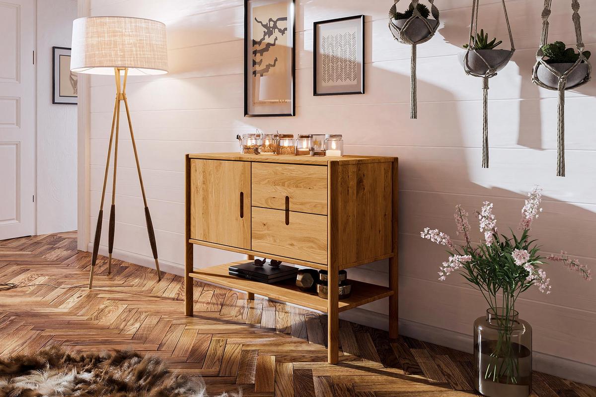 KOMMODE INA Wildeiche - Mokka, Holz (97/84/46cm) - byoak