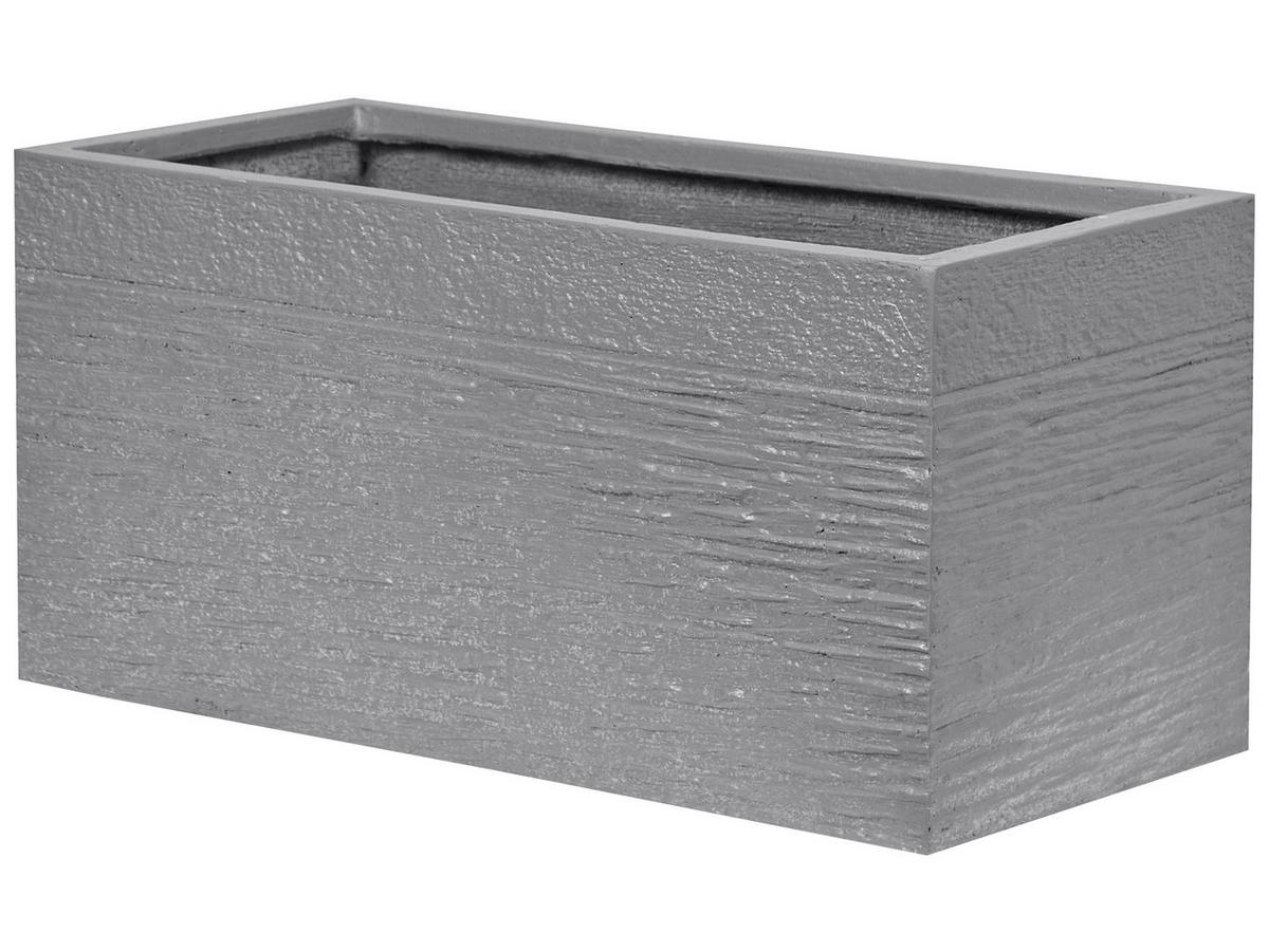BLUMENTOPF grau rechteckig 50/23/24 cm Myra - Grau, Naturmaterialien (24cm) - Beliani