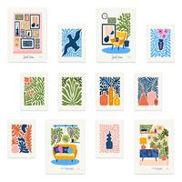 POSTER Set Mit 12 Modernmix 1 Innenarchitekturdrucke A3 Rahmenlos - Klar, Papier (29.7/5/42cm) - Nacnic