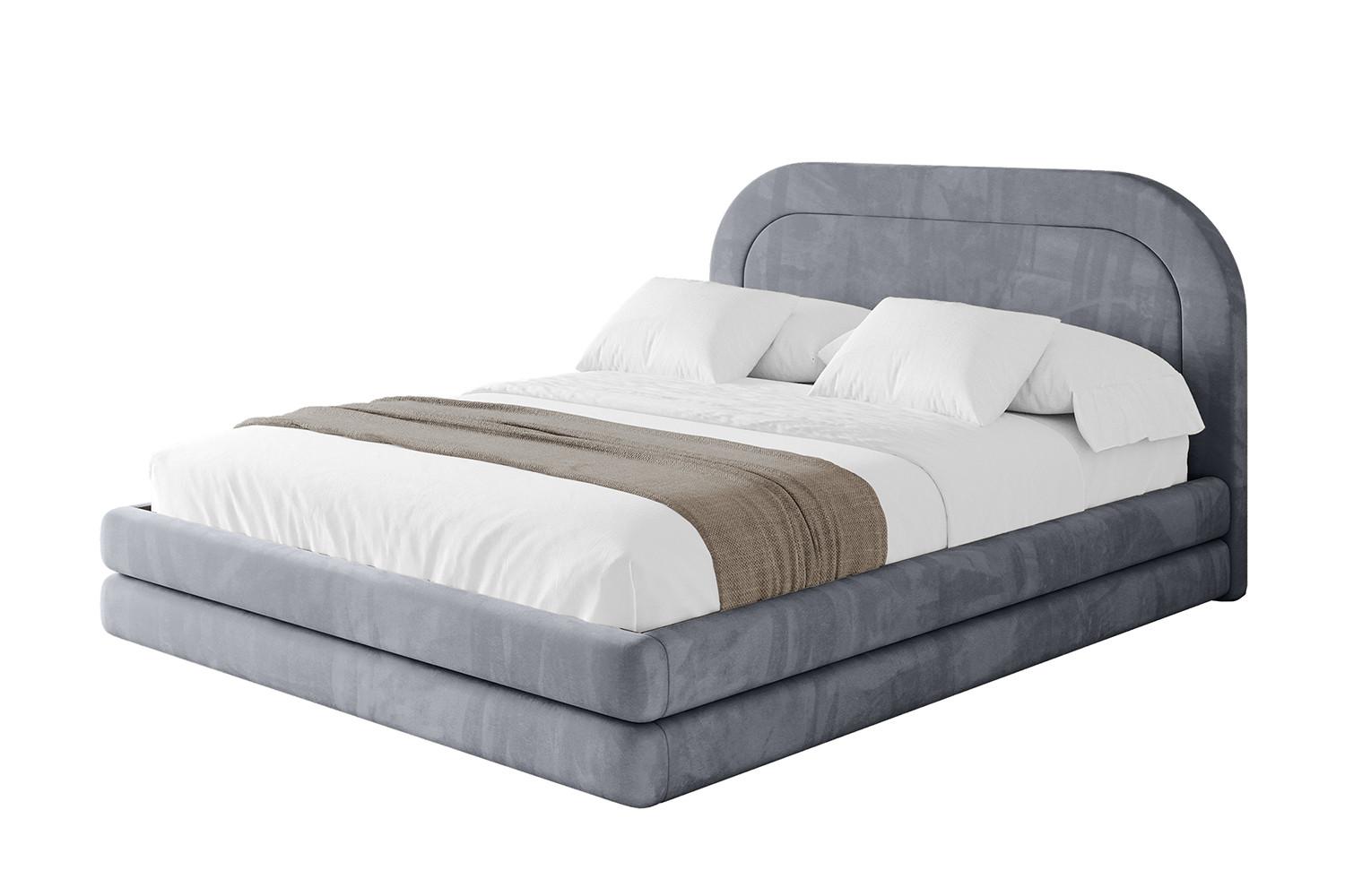 POLSTERBETT mit Bettkasten und Lattenrost, Bett mit Matratze H3/H4 - LERIS 180x200 Grau - Grau, Holzwerkstoff/Textil (180/200cm) - ALTDECOR