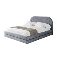 POLSTERBETT mit Bettkasten und Lattenrost, Bett mit Matratze H3/H4 - LERIS 180x200 Grau - Grau, Holzwerkstoff/Textil (180/200cm) - ALTDECOR