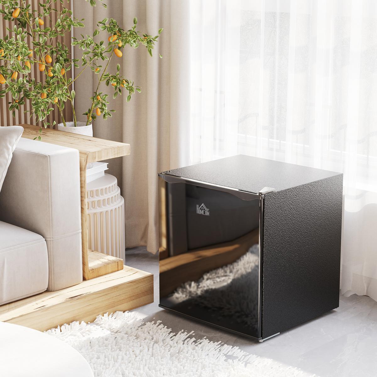 MINI-GEFRIERSCHRANK Stahl Kunststoff Schwarz - Schwarz, Kunststoff (44.2/48.8/47cm) - HOMCOM